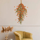 Triogift  Thanksgiving Hanging Artificial Plant Vines Fall Home Decoration Outdoor Fake Plant Garland Wedding Party Wall Front Door Wreath