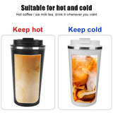 Triogift  -  1pc 380ml 510ml Coffee Mug for Tea Water Coffee Car Thermos Cup Leak_Proof Travel Thermo Cup Double Stainless Steel Thermo Cafe