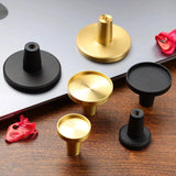 Triogift Black Gold Furniture Handles Brass Drawer Knobs Handles for Cabinets and Drawers Round Dresser Knob Modern Style Kitchen Knobs