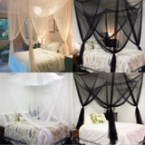 Triogift Black Window Shades Large Square Netting Bed Curtain Home Mosquito Bedroom Decor