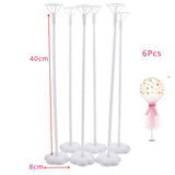 Triogift 6pcs Balloon Holder Stand Balloon Stick Stand for Table Decor Wedding Balloon Decorations Baby Shower Birthday Party Supplies