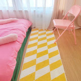 Triogift Bedroom Rug Room Decor Carpet Bedside Mat Home Decoration Yellow Floor Mats Soft Fluffy Plush Long Area Rugs