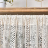 Triogift Cabinet Wardrobe Curtains for Kitchen Living Room Bedroom Home Decoration Short Curtain Japanese Style Small Floral Print Lace