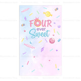 Triogift 18/24/36inch Cake Ice Cream Kt Board Cutout Hot Air Balloon Donut Candy Backdrop for 1st Birthday Party  Baby Shower Decorations