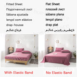 Triogift  Bubble Yarn Fabric AB Double-sided Bedding Set Soft Double Duvet Cover Set with Sheets Comfortable Breathable Bedding Sets