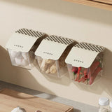 Triogift Wall Mounted Storage Box Kitchen Storage Basket Transparent Vegetable Storage Box Spice Organizer Wall Mounted Food Container