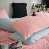 Triogift Reversible 1Duvet Cover+Bed Sheet+2Pcs Pillowcase Twin Full Queen 4Pcs Comfortable Soft Comforter cover