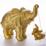 Triogift Elephant Mother and Son Decorations Desktop Living Room Home Decoration Resin Crafts