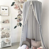 Triogift Mosquito Net Crib For Baby Lace Shading Bed Canopy Kids Hanging Dome Curtain Toddler Princess Play Tent Children Room Decoration