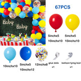 Triogift Circus Party Balloon Arch Kit Garland Red Blue Yellow Balloons Carnival Birthday Decorations Rainbow Confetti Ballon Baby Shower