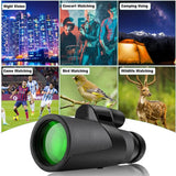 Triogift  12X50 HD Monocular Telescope Hunting Handheld With Tripod Phone Clip For Tourism Sightseeing Concerts Fishing Sailing