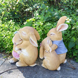 Triogift Cute Creative Garden Rabbit Decoration Living Room Decoration Resin Crafts Garden Decoration Home Decoration Accessories