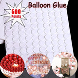 Triogift  500 Points/set Balloons Attachment Glue Birthday Party Wedding DIY Decor Dot Attachment Balloon Stickers