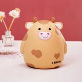 Triogift New Cute Cartoon Image of Calf Resin Ornaments Children's Pet Money Box Home Decoration Children's Gifts Coin Bank