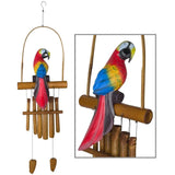 Triogift Wind Chimes Parrot Bamboo Home Decoration Crafts Decor Garden