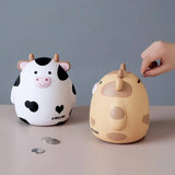 Triogift New Cute Cartoon Image of Calf Resin Ornaments Children's Pet Money Box Home Decoration Children's Gifts Coin Bank