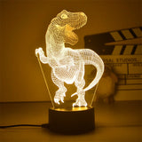 Triogift New 3D Lamp Dinosaur Night Light Kids LED Dino Lamp Lovely USB Acrylic Glasses Table Nightlight for Children Lamp Bedroom Decor