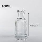 Triogift Decorative Flower Bottle Modern Mini Glass Vase for Flowers Transparent Bud Vase Designed for Living Room Decor Table Ornaments