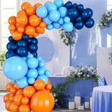 Triogift 50PC Orange Blue Valentine's Day Balloons Latex Balloons Party Decoration Wedding Baby Shower Party Supplies Gender Reveal