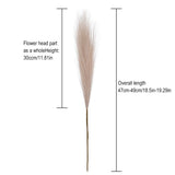 Triogift  49CM 1PC Fluffy Pampas Grass Boho Decor Flower Fake Plant Reed Simulated Wedding Party Christmas Home Decor Artificial Flower