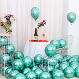 Triogift 10Pcs Metal Latex Balloons Christmas Baby Shower Balloons Wedding Halloween New Year Ball Shape Birthday Party Decorations