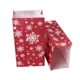 Triogift 24pcs Christmas Kraft Paper Bags Snowflakes Candy Gift Bags Merry Christmas Decoration Gift Wrapping Treat Bags With Stickers