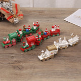 Triogift  Plastic Train/New Wooden Christmas Ornament Merry Christmas Decoration For Home Xmas Gifts Noel Natal Navidad New Year