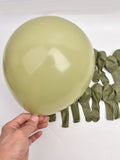 Triogift  Beige Green Balloon Garland Arch Kit Baby Shower Decoration Wedding Engagement Ballons Birthday Baptism Christening