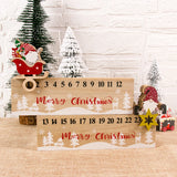 Triogift Christmas Advent Calendar 2023 Wooden Gnomes Santa Countdown Calendar Ornament Navidad 2024 New Year xmas Home Desk Decoration