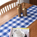 Triogift  Christmas Decorations Yarn-dyed Plaid Xmas Table Runner Festive Decor Tablecloth Nordic Rectangular Table Mat House warming gift