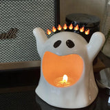 Triogift  Carnival Halloween Cute Ghost Candle Ceramic Decoration Atmosphere Bar KTV Desktop Decoration