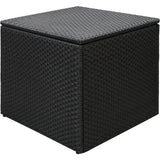 Triogift 67 Gallon Outdoor Storage Box, Waterproof Wicker Deck Box with Waterproof Liner, Patio Storage Bin Container