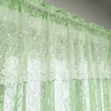 Triogift Green Double Layer Lace Sheer Curtain for Living Room Partition Drape Window Porch Sliding Door Study Blinds