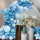 Triogift Blue Macaron Metal Balloon Garland Arch Wedding Supplies Birthday Party Decortions Kids Birthday Foil Balloon Baby Shower Globos