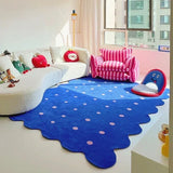 Triogift Klein Blue Irregular Decorative Living Room Carpet Simple Bedroom Soft Rug IG Cloakroom Leisure Area Plush Mats Ковер Tapis