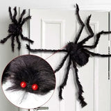 Triogift  30cm/125cm/150cm/200cm 1PC Halloween Hanging Decoration Horror Giant Spider House Haunted Outdoor Yard Halloween Plush Spider