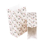 Triogift 24pcs Christmas Kraft Paper Bags Snowflakes Candy Gift Bags Merry Christmas Decoration Gift Wrapping Treat Bags With Stickers