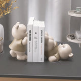 Triogift Bear Book End Figurine Cream Style Cute Little Decorations Living Room Hallway Wine Cabinet  Bookcase Home Decor Birthday Gift