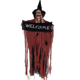 Triogift  Halloween Hanging Ghost Haunted House Hanging Grim Witch Ghost Horror Props Electric Toys Home Door Bar Club Halloween Decor