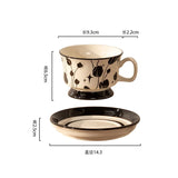 Triogift  -  200ML European ceramic coffee cup mug premium sense hand-painted cup exquisite afternoon tea latte coffee mug birthday gift mug