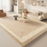 Triogift  French Cream Living Room Decoration Carpet Home Bedroom Bedside Large Plush Rug Modern Study Room Cloakroom Soft Non-slip Rugs