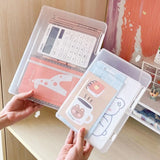 Triogift Portable Archives Projects Contract Certificates Desktop Storage Box Puzzle Storage box Slim Document Case File Organizer Box