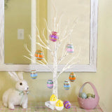 Triogift  60cm Easter LED Birch Light Tree Decorations For Home Table Easter Egg Ornament Hanging organic Tree Happy Easter Party Supplies