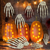 Triogift 2/12pcs Realistic Human Hand Bone Halloween Haunted House Plastic Skull Skeleton Bone Adult Scary Props Halloween Decoration