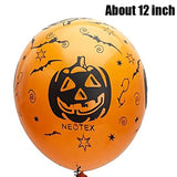 Triogift 30/10Pcs Scary Halloween Balloons Kids Toys Pumpkin Skeleton Ghost Bar Party Decor Balloon Halloween Black Orange Latex Balloon