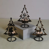 Triogift  Christmas Candlestick Wrought Iron Merry Christmas Decoration Decoration Do Old Atmosphere Candle Lamp Layout Scene