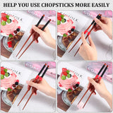 Triogift  Reusable Chopsticks Helpers Only Training Chopsticks Connectors Chopstick Assistant Training Chopstick Hinge Connector