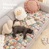 Triogift Hot Selling Retro Pastoral Style New Pure Cotton Mantou Sofa Cushion Colored Anti Slip Thick Anti Cat Scratch