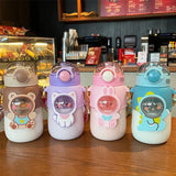 Triogift  -  700ml Kids Water Bottle With Straw for School Cute Cartoon Leak Proof Mug Portable Cup Outdoor Travel Drinking Tumbler