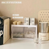 Triogift  -  Office Coffee Capsule Storage Box Simple Home Desktop Skin Care Cosmetics Snacks Water Cup Sundries Organizer Rack